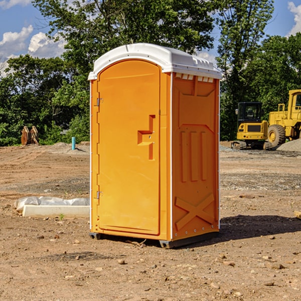 how often are the porta potties cleaned and serviced during a rental period in Byersville